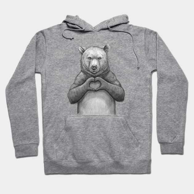 Bear with love Hoodie by NikKor